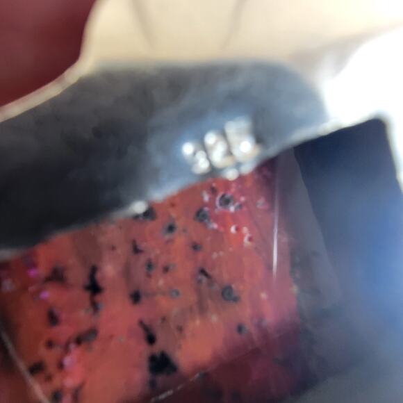 Handmade Silver Pendant Necklace with Red Jasper, Carnelian & 925 Sterling Chain - Picture 5 of 10